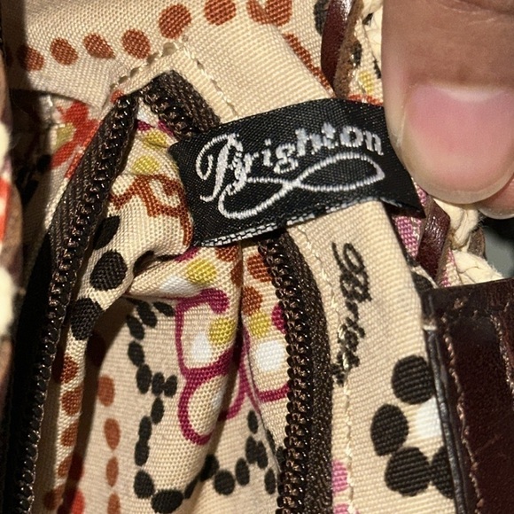 Brighton Woven and Leather Shoulder Bag With Heart Pendant And Floral Accent - Picture 7 of 7